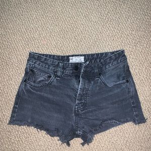black faded free people shorts